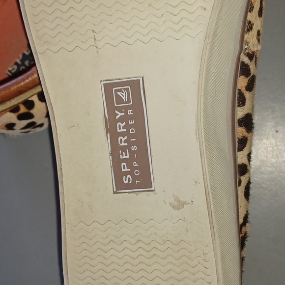 Authentic Sperry top sidereal original calf hair leopard print boat shoe - Picture 4 of 6